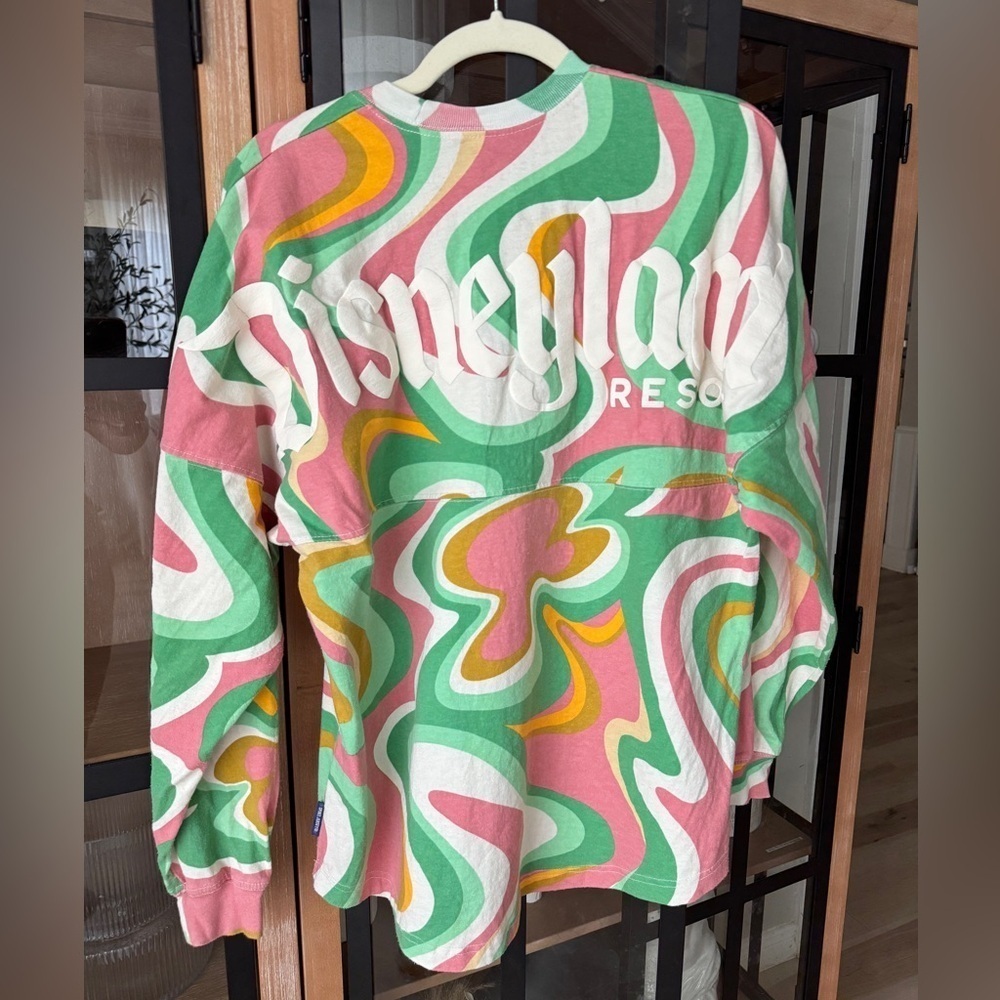 Disneyland Resort Spirit Jersey swirl collection long sleeve colorful pullover